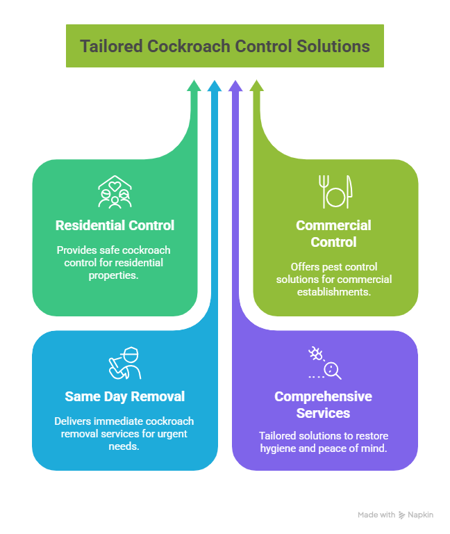 Our Cockroach Control Services in Melbourne Include