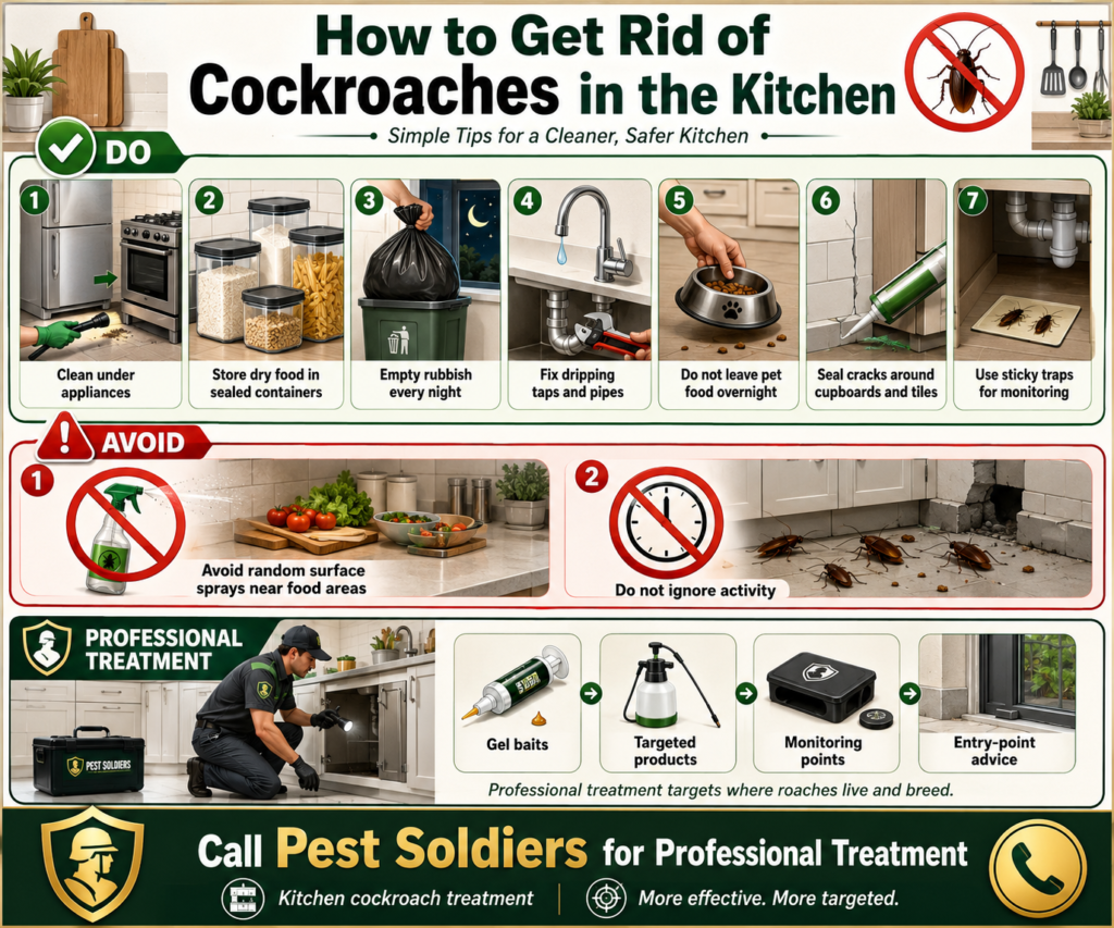 how to get rid of cockroaches in kitchen